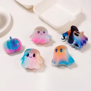Fermagli per Capelli a Forma di Fantasma e Zucca di Halloween Olografici Sfumati in PVC Accessori per Donne Ragazze Festa