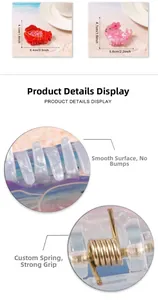 Detailed dimensions of koi fish hair clips with high-strength metal springs shown