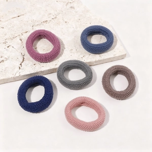 Thickened High Elastic Knitted Hair Ties Simple Solid Color Durable Scrunchies For Women Daily Styling Hair Accessories
