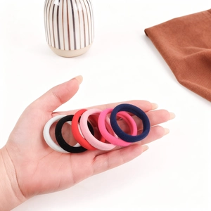Lot de 6 chouchous sans couture à haute élasticité en couleurs vives pour femmes