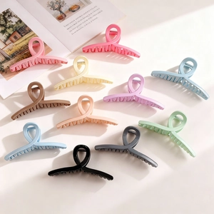 Grandi Pinze per Capelli Opache Donna Antiscivolo in Plastica PS Design a Incrocio Accessori per lo Styling dei Capelli