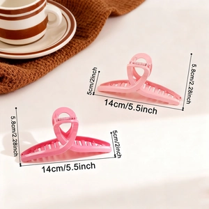 Set di fermagli per capelli rosa minimalisti da 14 cm per acconciature eleganti