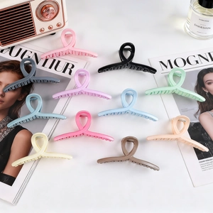 Set di dieci grandi fermagli per capelli incrociati opachi e lucidi in vari colori