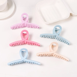 Set di 5 grandi mollette opache per capelli colori macaron per acconciature eleganti donna