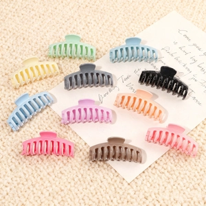 Pinza per Capelli Grande Opaca Presa Forte Fermaglio Geometrico per Donna Capelli Spessi Antiscivolo Accessori in Plastica PS