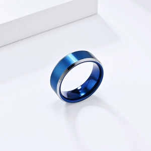 Anillo de Acero de Tungsteno para Hombre Centro Cepillado Mate Bordes Pulidos Minimalista Ajuste Cómodo Joyería de Boda Regalo