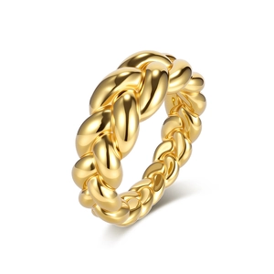 Stainless Steel Braided Twist Ring For Men Women High Polish Minimalist Rope Band Ring Personalized Unisex Hand Jewelry