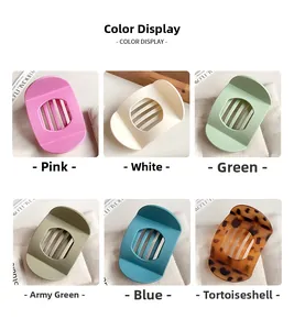 Barrettes à cheveux mates surdimensionnées en plusieurs coloris rose bleu et écaille de tortue