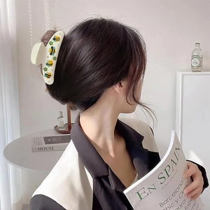 Pinza para el Cabello de Acetato Grande Abeja Fresa Cereza Mariposa Clip de Tiburón Strass Accesorios para el Cabello Mujer