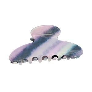Eleganter Haarklammer mit Marmormuster und blau-violettem Acetat-Farbverlauf