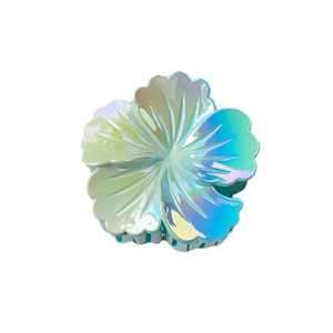 Pince à cheveux fleur avec dégradé iridescent et finition nacrée colorée pour femme