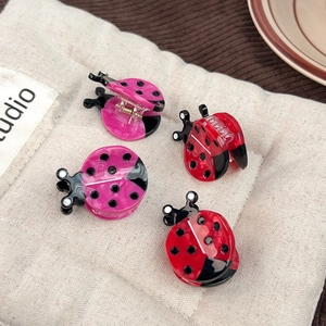 Simulation Ladybug Acetate Hair Clip Cute Beetle Shaped Small Claw Clip Sweet Animal Hair Accessory For Women Girls