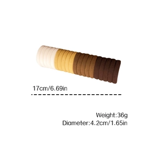 20-pack thick high-elastic hair ties set in coffee and caramel colors for women