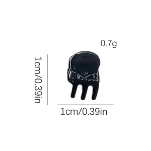 Mini pince à cheveux noire minimaliste 1cm 0.7g accessoire léger pour coiffage