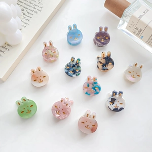 Acetate Cute Rabbit Mini Hair Claw Clip Sweet Animal Shape Hairpin Fashion Marble Small Hair Catch Clip Women Kids Accessory