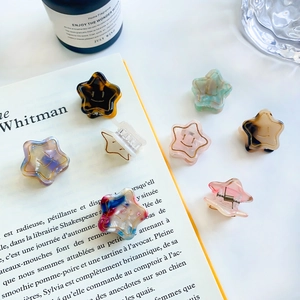 Sweet Star Acetate Hair Claw Clip Korean Smile Face Starfish Small Hair Clamp For Women Girls Bangs Hair Accessories