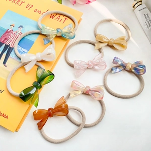 Elegant Acetate Bowknot Hair Tie High Elasticity Scrunchie For Women Girls Handmade Fashion Hair Accessories Hair Rope