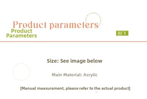Detailed product parameters and acrylic material specifications for hair claw clip