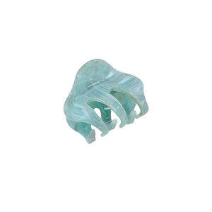 Minimalist lake blue marble texture acrylic hair claw clip for women hair styling