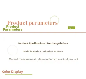 Detailed product parameters of fashion jewelry claw clip made of imitation acetate