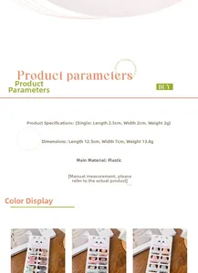 Détail de 6 mini pinces à cheveux aux couleurs bonbon sur emballage cartonné
