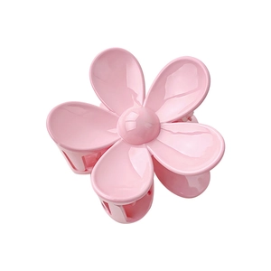 Pince à cheveux fleur rose au design brillant pour des coiffures douces et élégantes