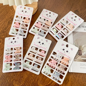 Lot de 6 mini pinces à cheveux aux couleurs bonbon avec fini sirène irisé