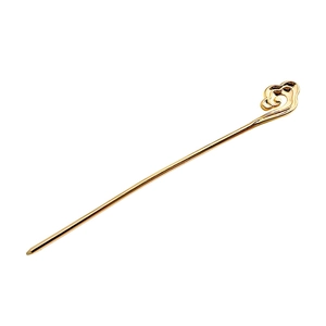 Classic Chinese gold cloud hair pin with polished alloy finish for hanfu styling