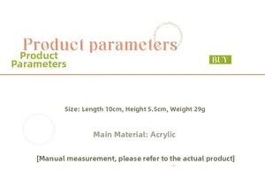 Detailed size specifications for large acrylic hair claw clip measuring 10cm by 5.5cm