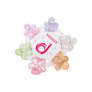 Lot de 6 pinces à cheveux fleurs irisées en résine nacrée colorée pour femme