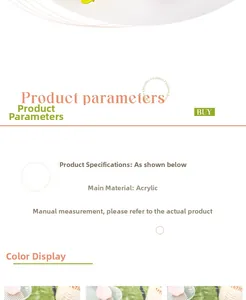 Detailed view of acrylic fruit lemon hair claw clip dimensions and material specifications