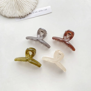Pinzas de Pelo Mini Color Gelatina Hechas a Mano para Mujeres Niños de Policarbonato Cinta Torcida Clip de Pelo Pequeño Tocado