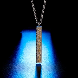 Vintage 18K gold plated stainless steel Buddhist sutra pendant with Zen engravings