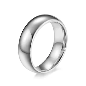 High Polished Tungsten Steel Ring For Men Women Minimalist Plain Band Comfort Fit Finger Jewelry Wedding Jewelry Gift