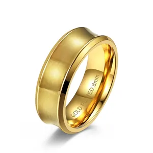 Minimalist Stainless Steel Ring For Men Women Unisex Brushed Matte Finish Polished Inner Band Ring Simple High Quality Jewelry