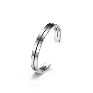 Minimalist Stainless Steel Ring For Men Women High Polished Neutral Groove Band Ring Fashion Daily Wear Finger Jewelry