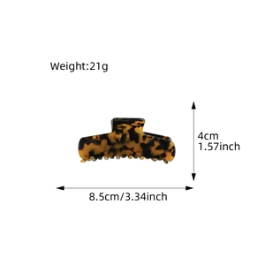 French style tortoise shell acetate hair claw clip with 8.5cm size and 21g weight detail