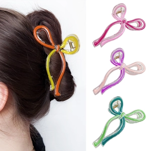 Lot de 4 pinces à cheveux noeud avec liquide coloré, accessoires de coiffure tendance