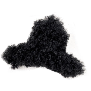 Pince à cheveux noire en peluche avec fausse fourrure bouclée pour les styles d'automne hiver