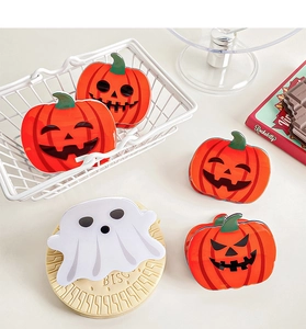 Détails de pinces à cheveux en acrylique pour Halloween avec citrouilles et fantôme