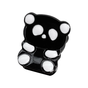Süße Panda-Haarklammer aus Acetat in Schwarz-Weiß mit Hochglanz-Finish für Mädchen