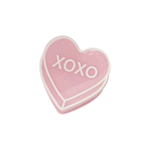 Pince à cheveux cœur rose en acrylique avec lettres XOXO et style doux pour filles