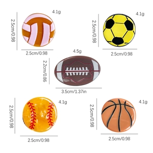 Pinces à cheveux en acétate pour femmes avec motifs de football, basketball et baseball
