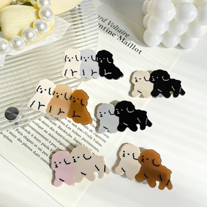 Süße Cartoon Hund Acetat Haarklammer Süße Tierform Entenschnabel Clip Haarschmuck Für Mädchen Frauen Tägliche Haardekoration