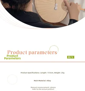 Detailed specifications showing the 17.5cm length and 25g weight of this gold pearl earring