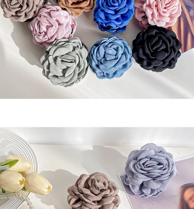 Détails de pinces à cheveux roses 3D faites à la main en tissu de couleurs élégantes