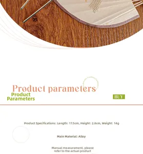 Detailed dimensions of 17.5cm Chinese dragon hairpin with alloy material parameters