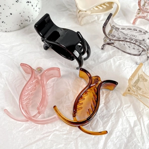 Set of colorful shark hair clips in assorted shades for high ponytail hairstyling