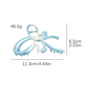 Sky blue gradient butterfly hair claw clip with cutout design measuring 11.3cm long