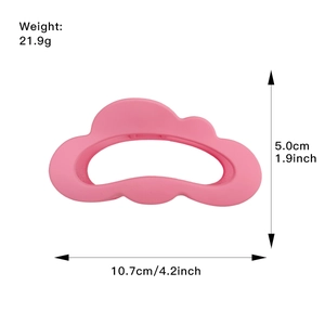 Pink matte cloud hair claw clip for thick hair, large 10.7cm size with 21.9g weight